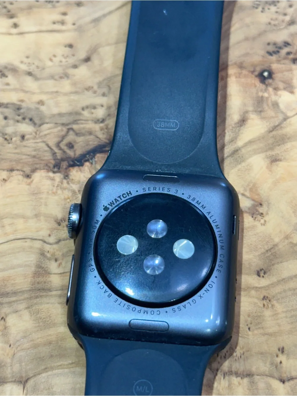 Apple Watch Series 3 38mm Space Grey Aluminum Black Sport